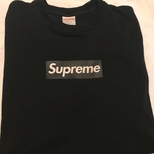 supreme black on black bogo tee